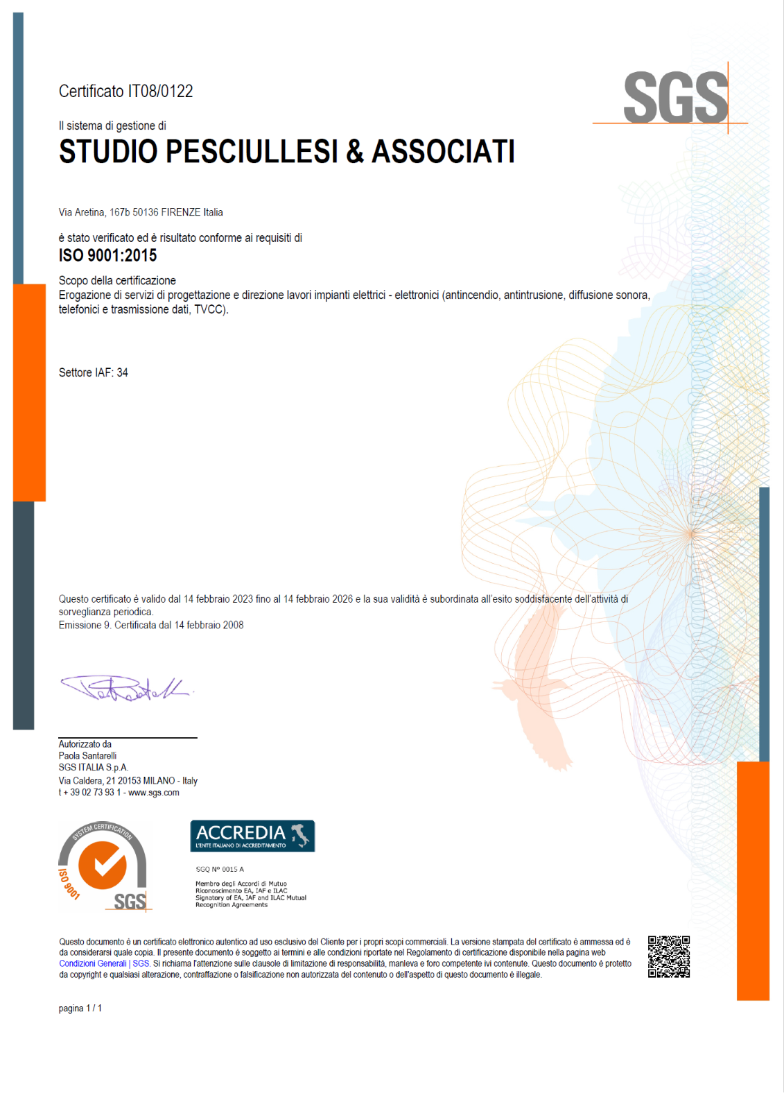 Certificato ISO 9001